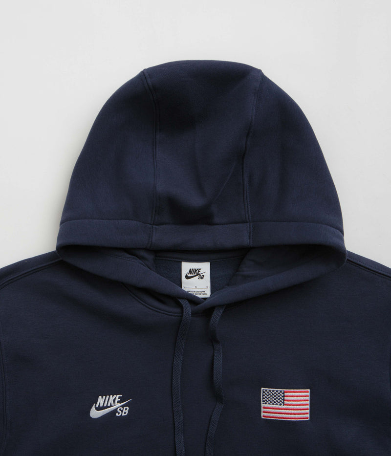 Nike SB Team USA Hoodie in Obsidian and White
