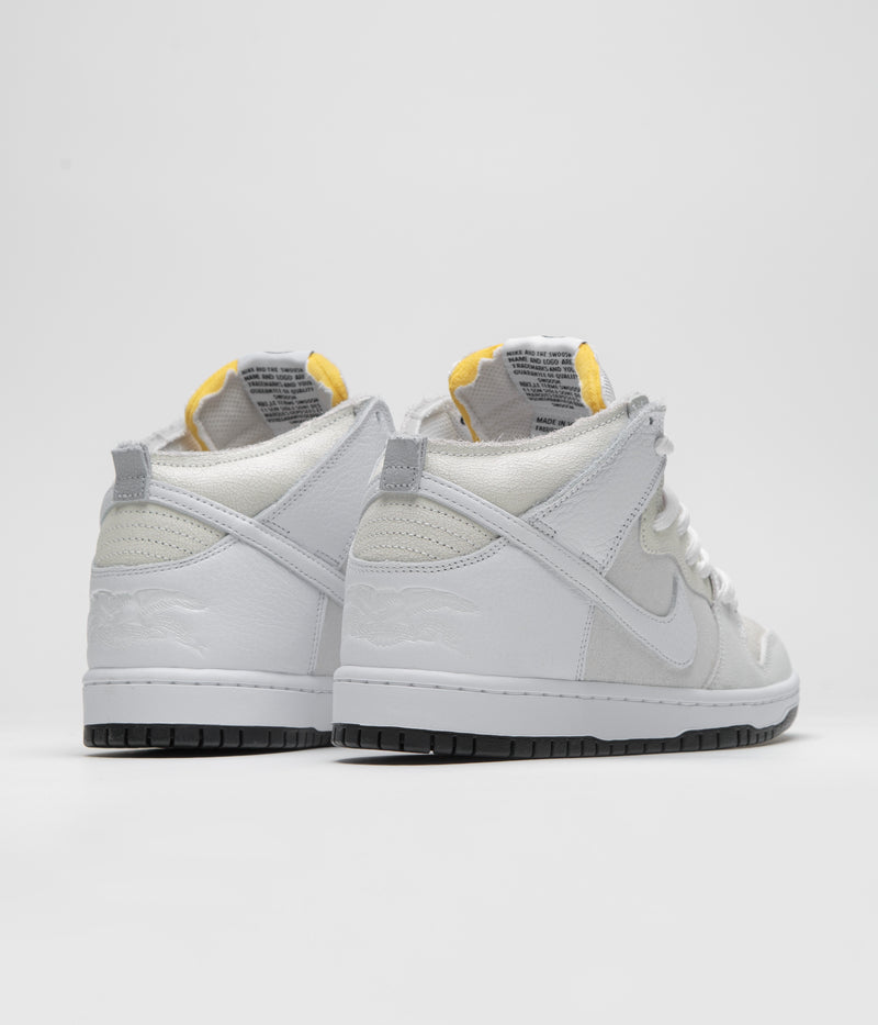 Nike SB x Antihero Dunk High Shoes in White and White and Black