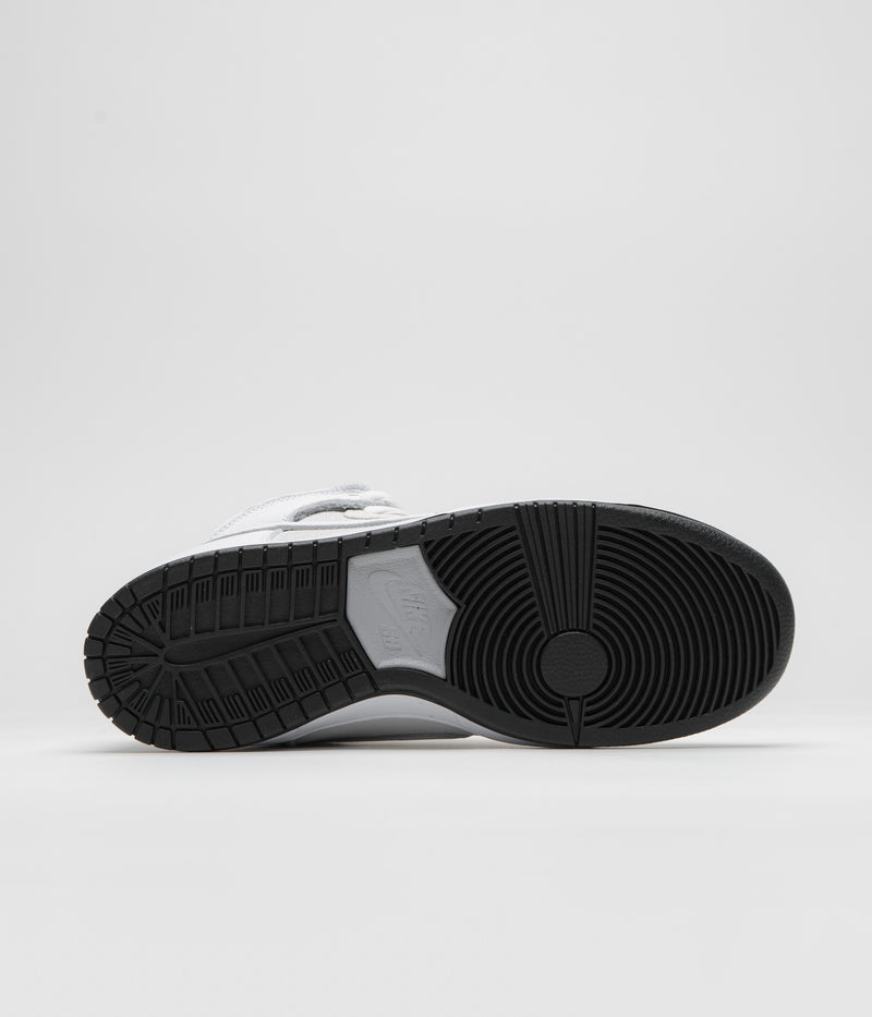 Nike SB x Antihero Dunk High Shoes in White and White and Black