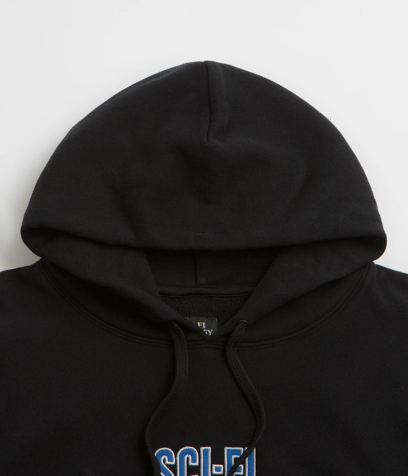 Sci-Fi Fantasy Biker Hoodie in Black