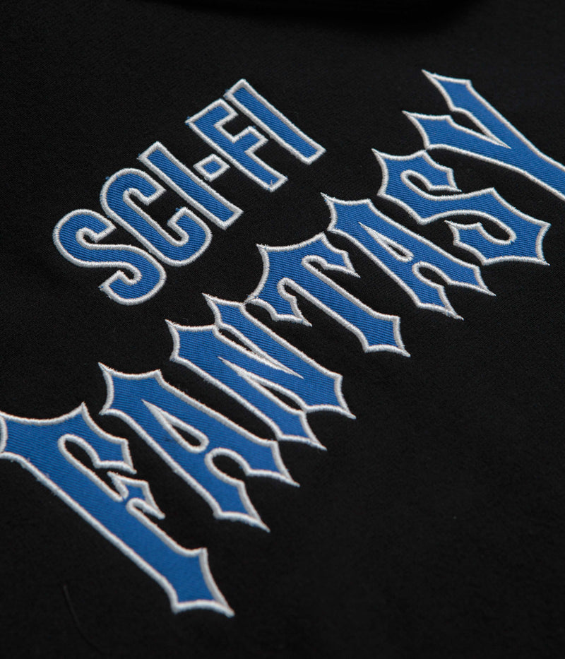 Sci-Fi Fantasy Biker Hoodie in Black