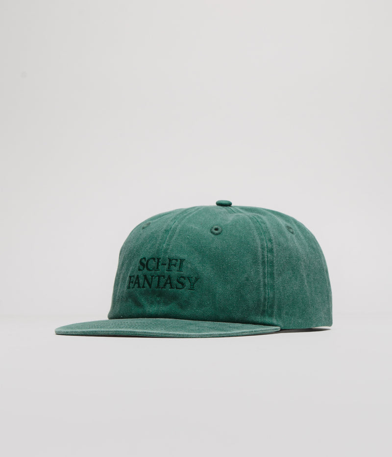 Sci-Fi Fantasy Wasted Logo Cap in Green