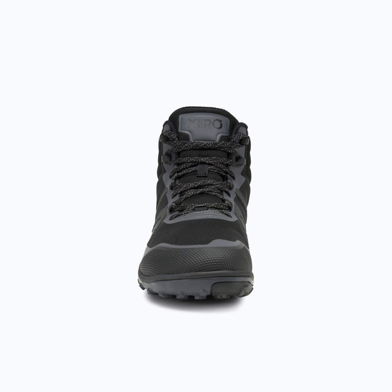 Xero Shoes Scrambler Mid II WP Men Boot in Black and Gray with Toe Facing Front