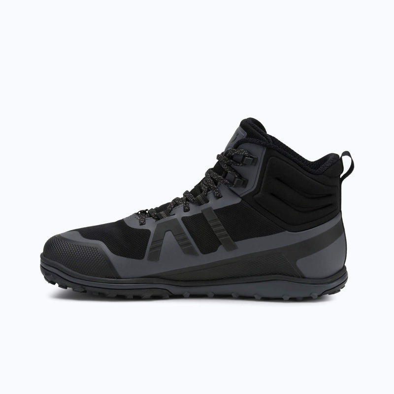 Xero Shoes Scrambler Mid II WP Men Boot in Black and Gray with Toe Facing Left