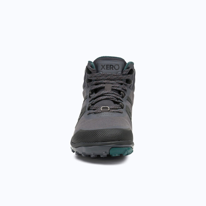 Xero Shoes Scrambler Mid II WP Women Boot in Gray and Black with Toe Facing Front