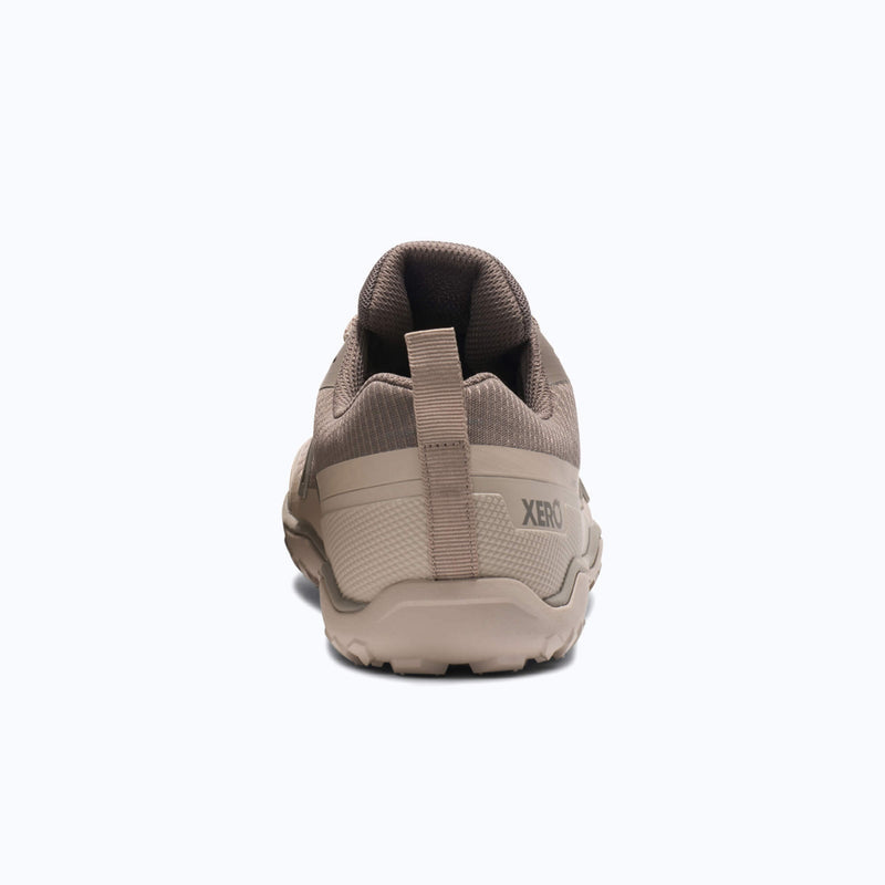 A Rear View of Xero Shoes Scrambler Trail Low WP Men Shoe in Morel