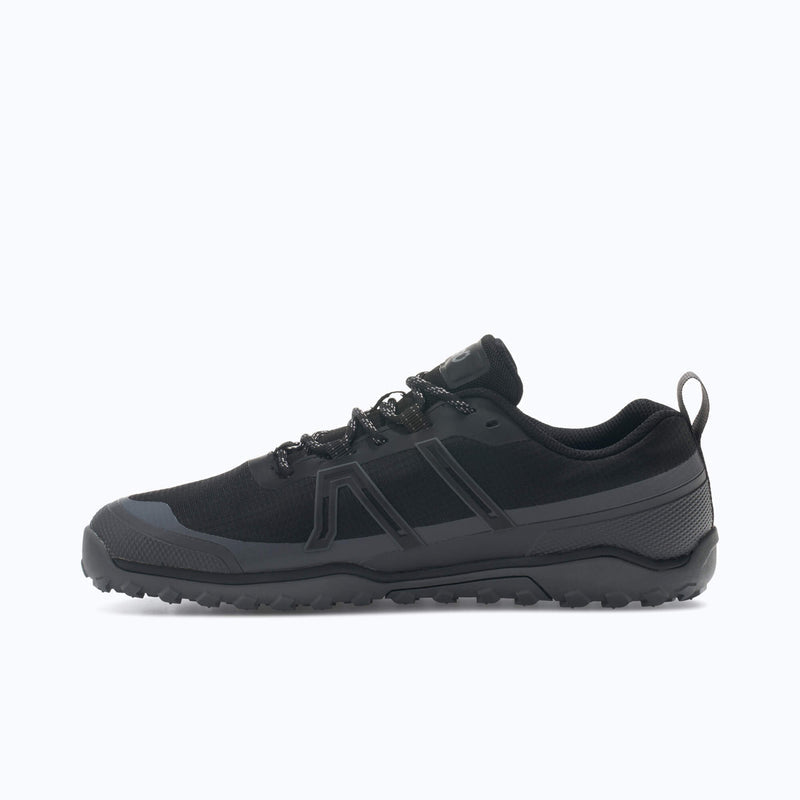 Xero Shoes Scramble Trail Low WP Men Shoe at Black with Toe Facing Left