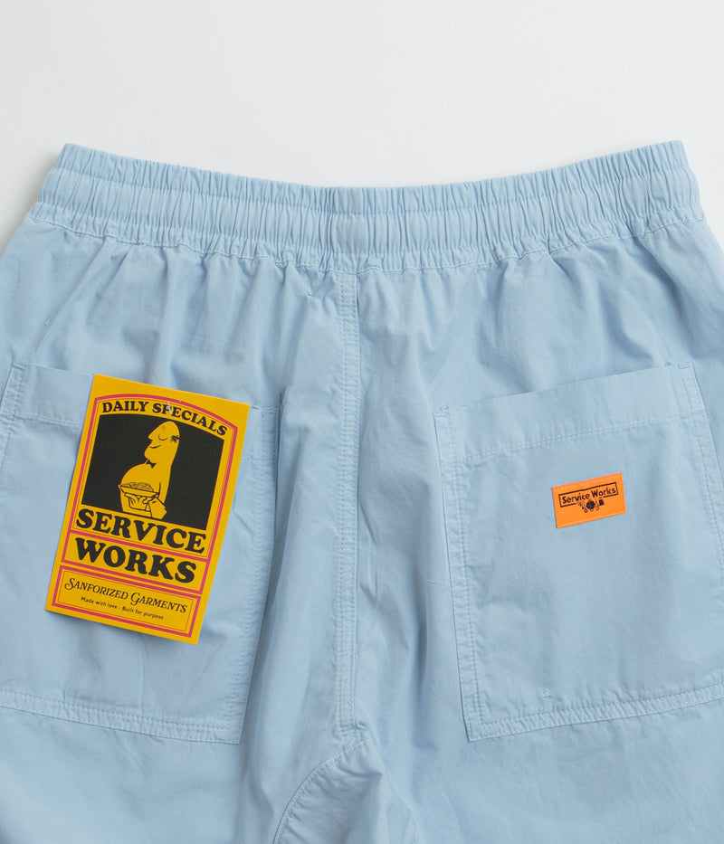 Service Works Poplin Chef Shorts in Powder
