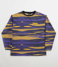 Sexhippies Sublimated Thermal Long Sleeve T-Shirt in Midnight and Golden Ochre