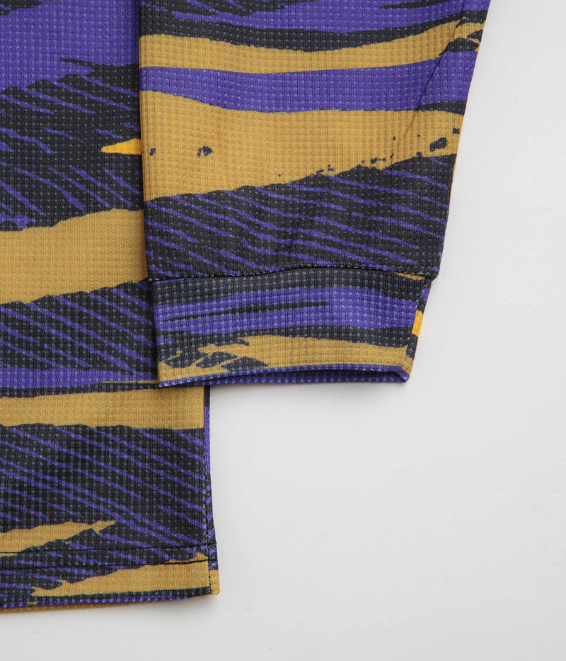 Sexhippies Sublimated Thermal Long Sleeve T-Shirt in Midnight and Golden Ochre