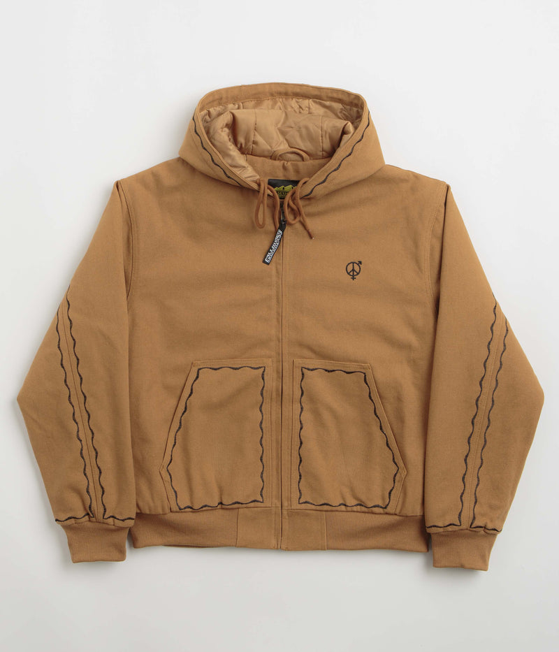 Sexhippies Welders Stitch Heavyweight Canvas Jacket in Work Wear Brown
