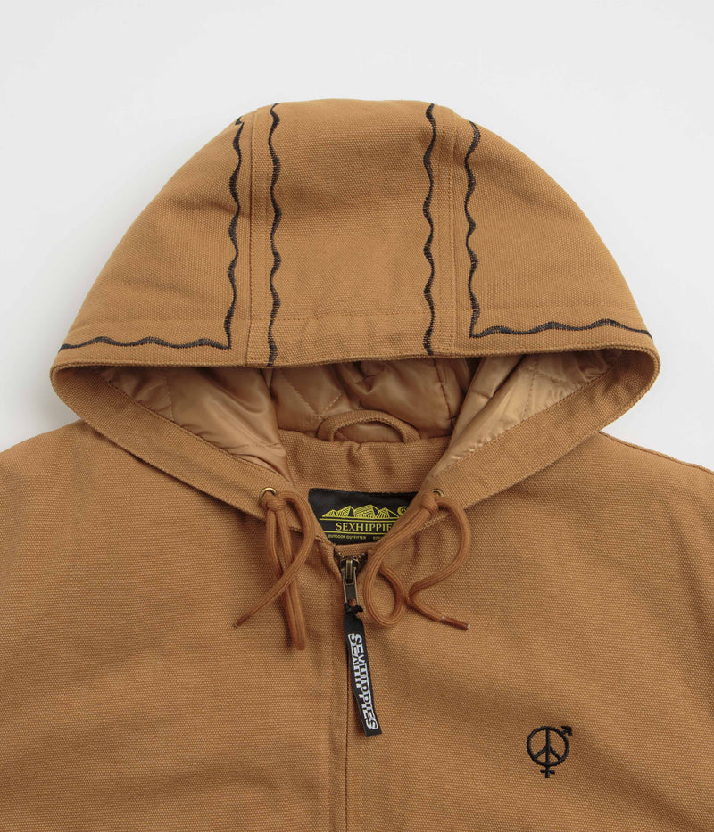 Sexhippies Welders Stitch Heavyweight Canvas Jacket in Work Wear Brown