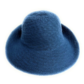 Shihreen Cotton Blend Turn Brim Hat - Denim