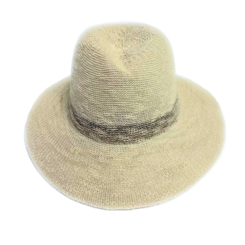 Shihreen Fedora With Stripe - Cream