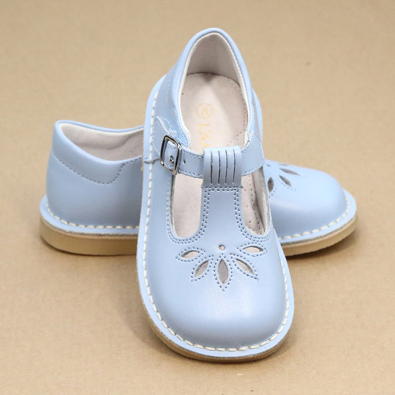 Sienna Toddler Girls Vintage Mary Janes - Appleseed Classic Vintage Bluebell Blue Mary Janes