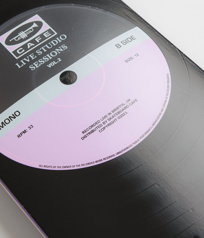 Skateboard Cafe 2021 Retro Edition 45 Classic Shape Deck in Black and Lavender and 8.25"