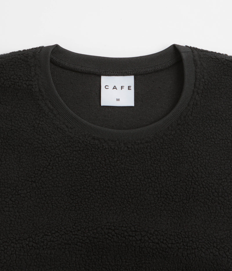 Skateboard Cafe Sherpa Fleece Vest in Black
