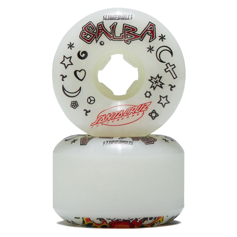Slime Balls Salba Witch Doctor Reissue Chubbies 99a Skateboard Wheels - White - 56mm