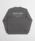 Snow Peak Garment Dyed Long Sleeve T-Shirt in Charcoal