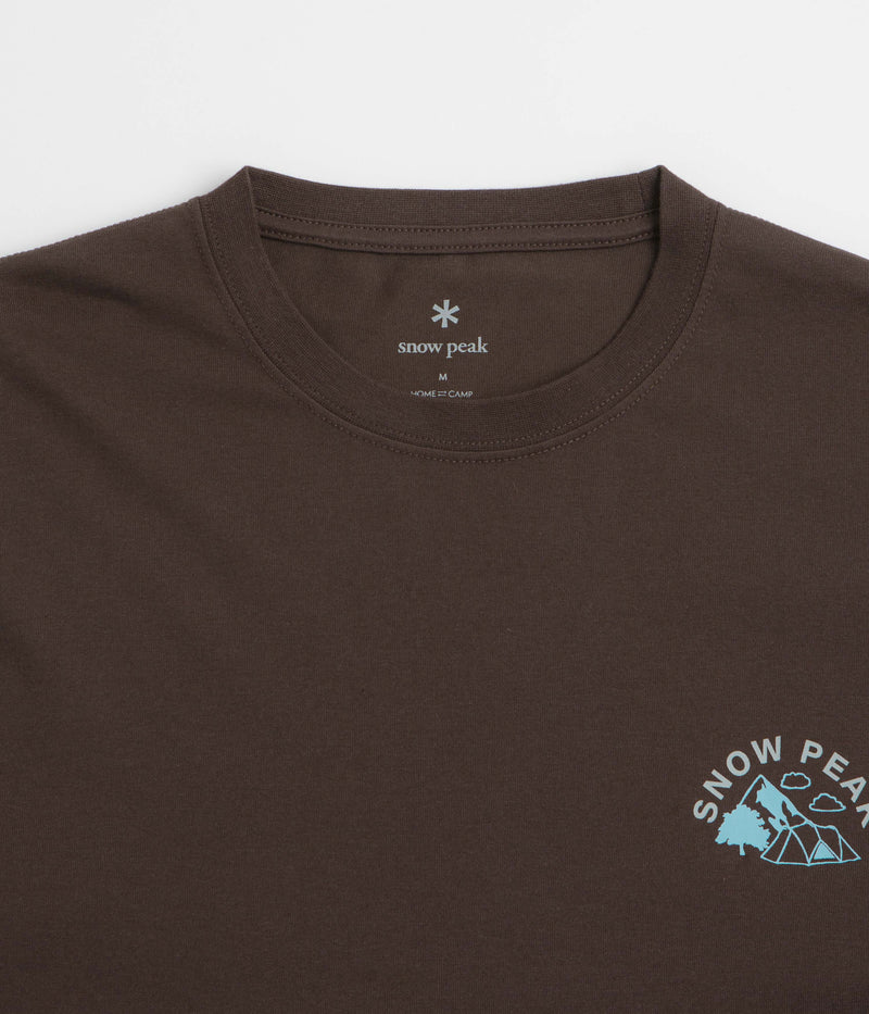 Snow Peak Living With Nature Long Sleeve T-Shirt in Dark Brown