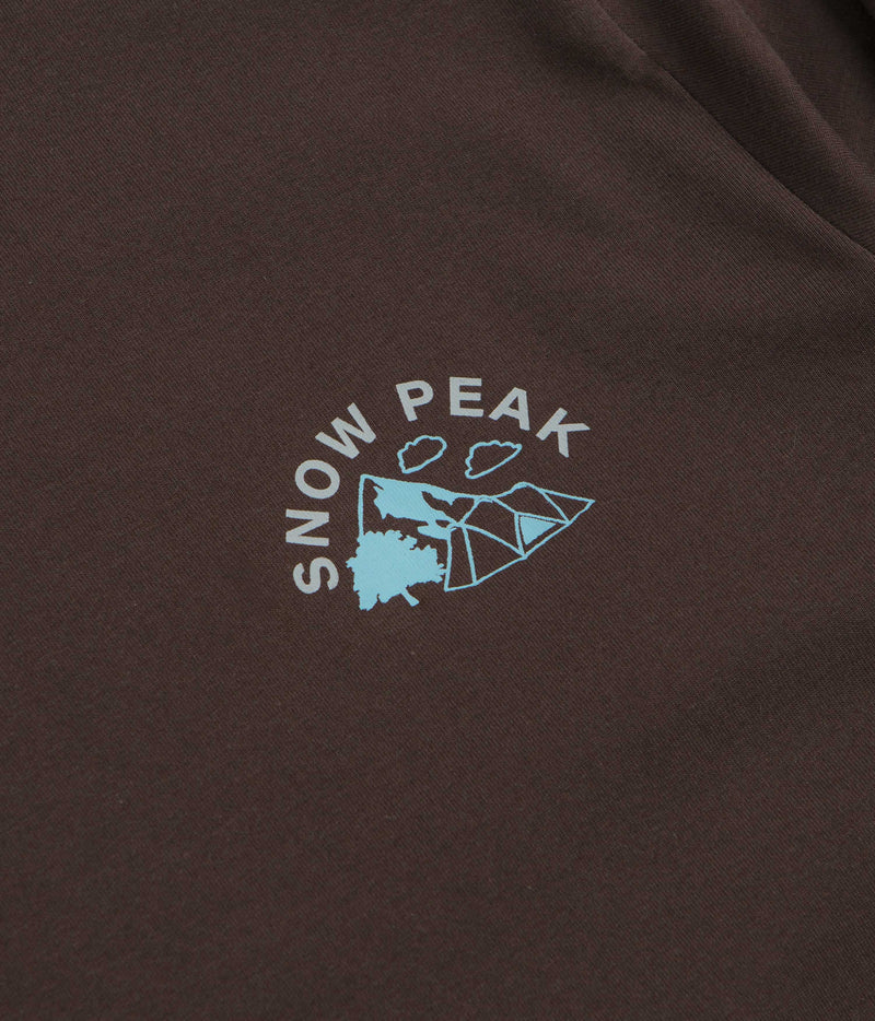 Snow Peak Living With Nature Long Sleeve T-Shirt in Dark Brown