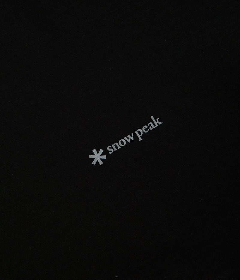 Snow Peak Organic Cotton Mercerized T-Shirt in Black