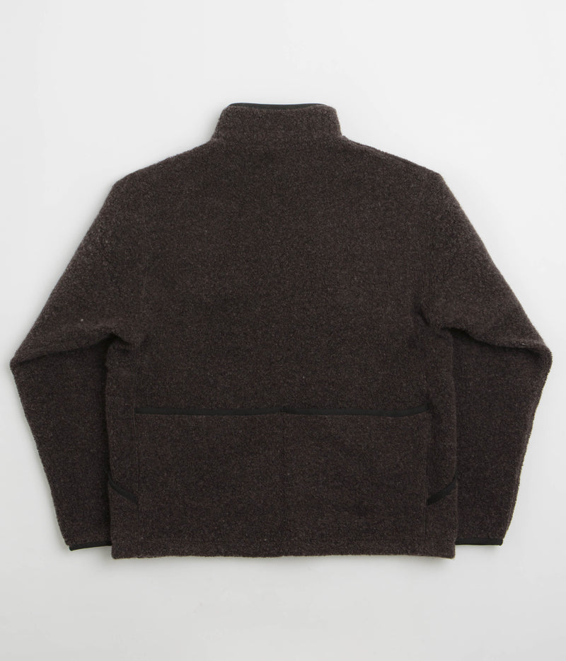 Snow Peak Recycled Wool Boa Sweatshirt in Dark Brown