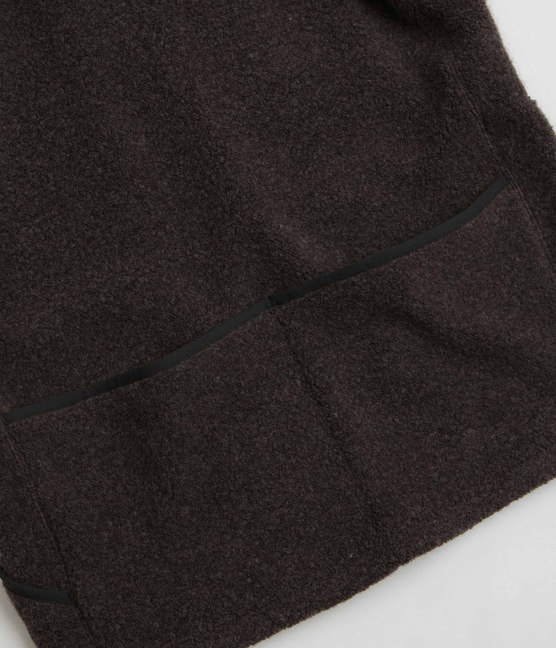 Snow Peak Recycled Wool Boa Sweatshirt in Dark Brown