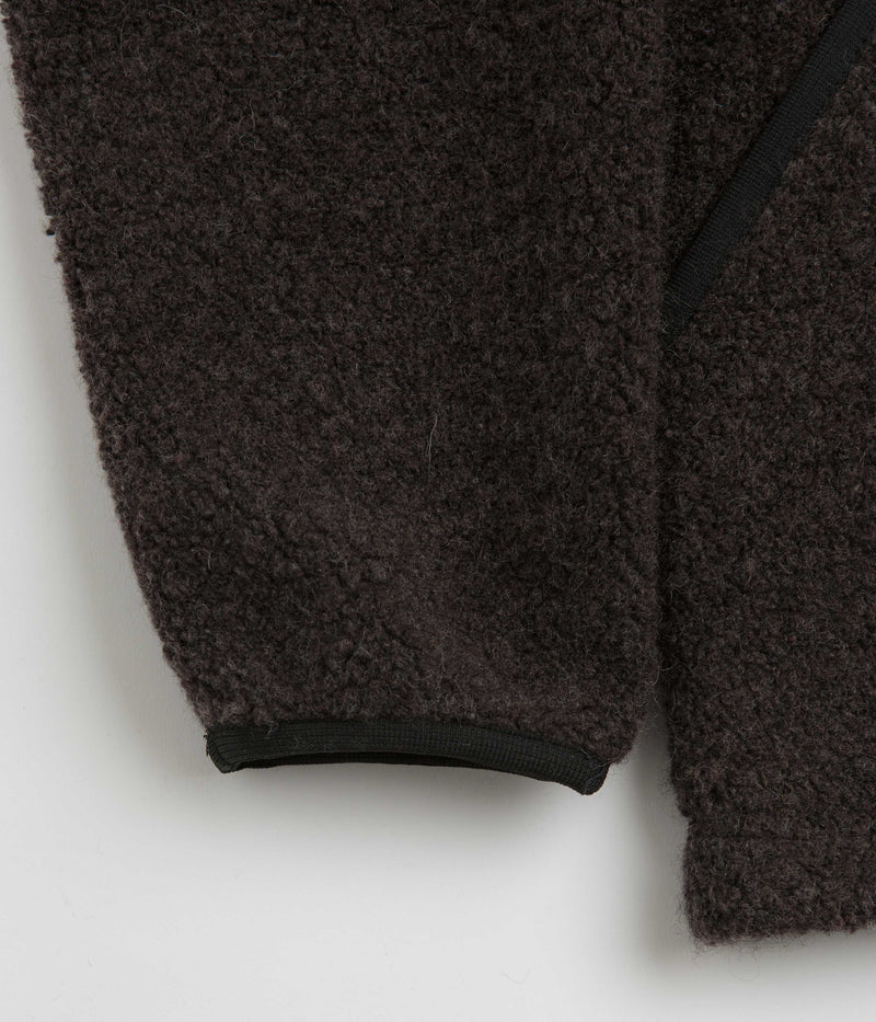Snow Peak Recycled Wool Boa Sweatshirt in Dark Brown