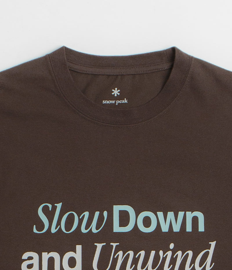 Snow Peak Relaxation T-Shirt in Dark Brown