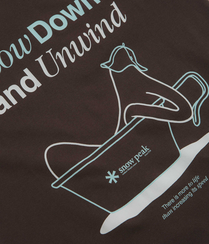 Snow Peak Relaxation T-Shirt in Dark Brown
