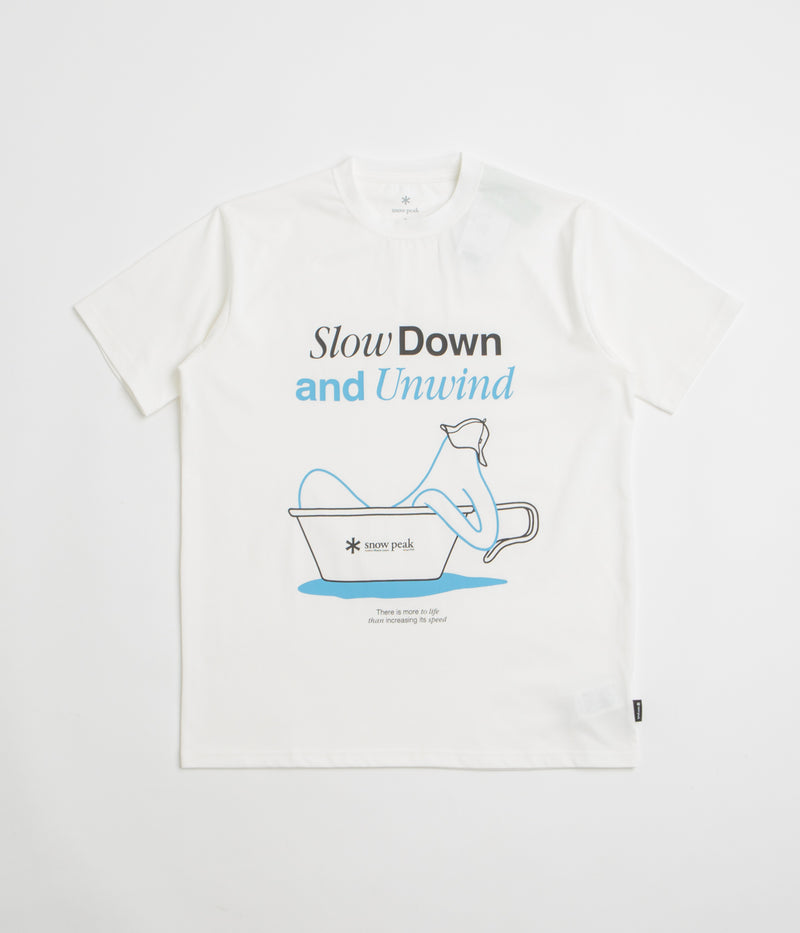 Snow Peak Relaxation T-Shirt in Off White