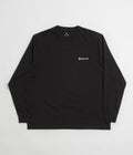 Snow Peak Soft Cotton Relaxed Logo Long Sleeve T-Shirt in Black