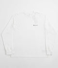 Snow Peak Soft Cotton Relaxed Logo Long Sleeve T-Shirt in Off White