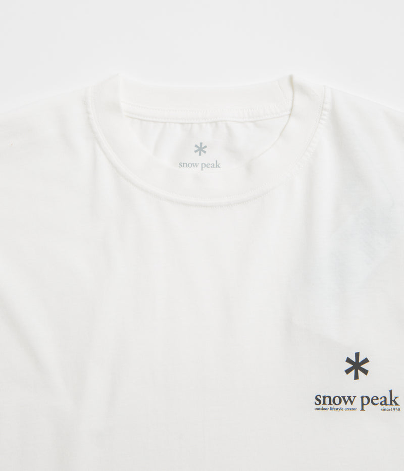 Snow Peak Soft Cotton Relaxed Logo T-Shirt in Off White