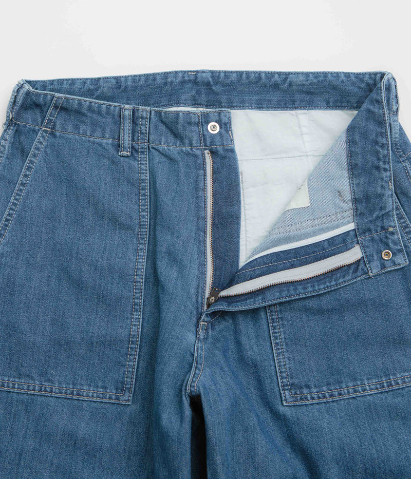 Snow Peak Takibi Denim Pants in Light Blue