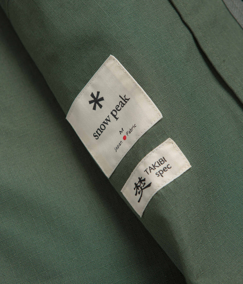 Snow Peak Takibi Ripstop Adjustable Jacket in Olive