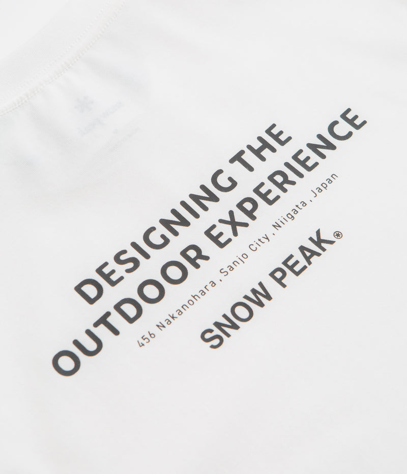 Snow Peak Typography Long Sleeve T-Shirt in Off White