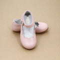 L'Amour Toddler Girls Sonia Classic Scalloped Pink Leather Flat