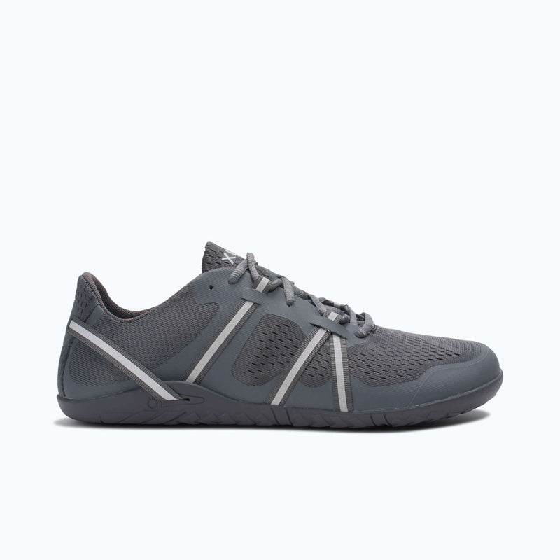 Xero Shoes Speed Force II Men Shoe in Steel Gray with Toe Facing Right