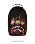 Sprayground Bag Of Money On Fire Backpack