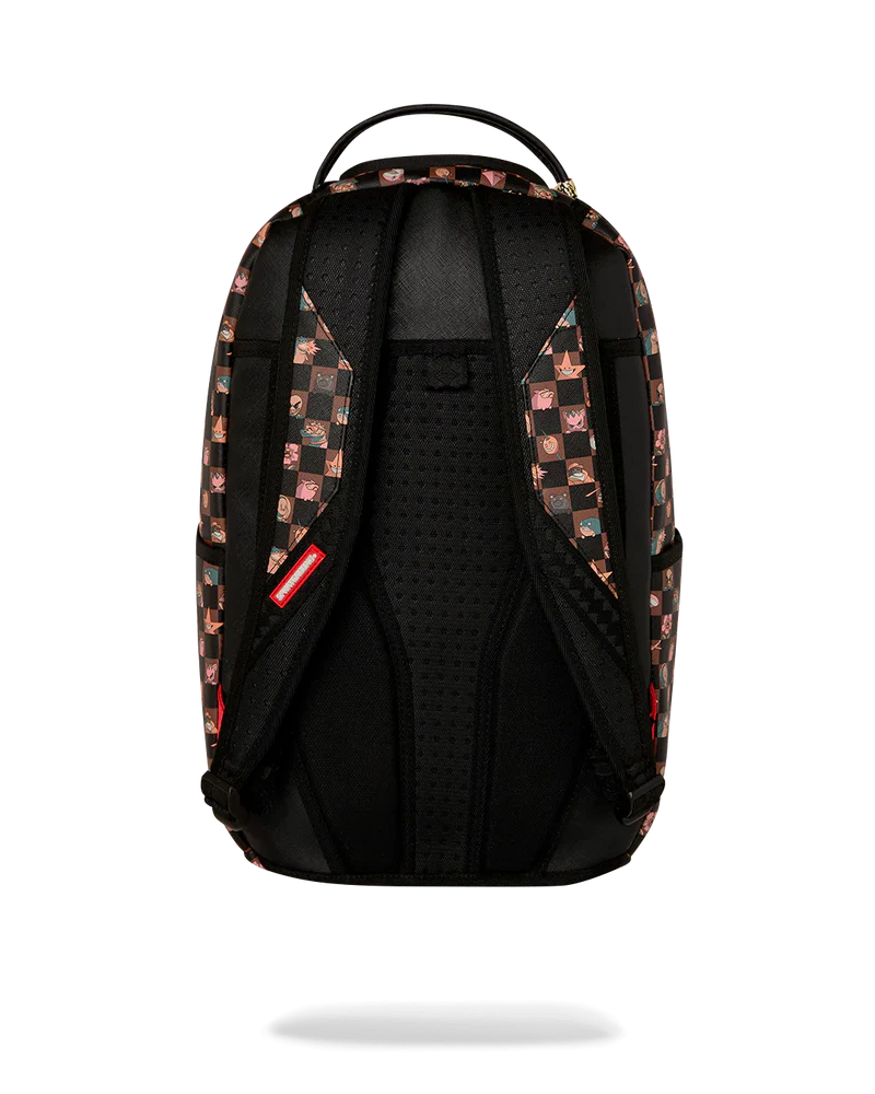 Back Side View of the Sprayground Peeking Characters Remix Backpack
