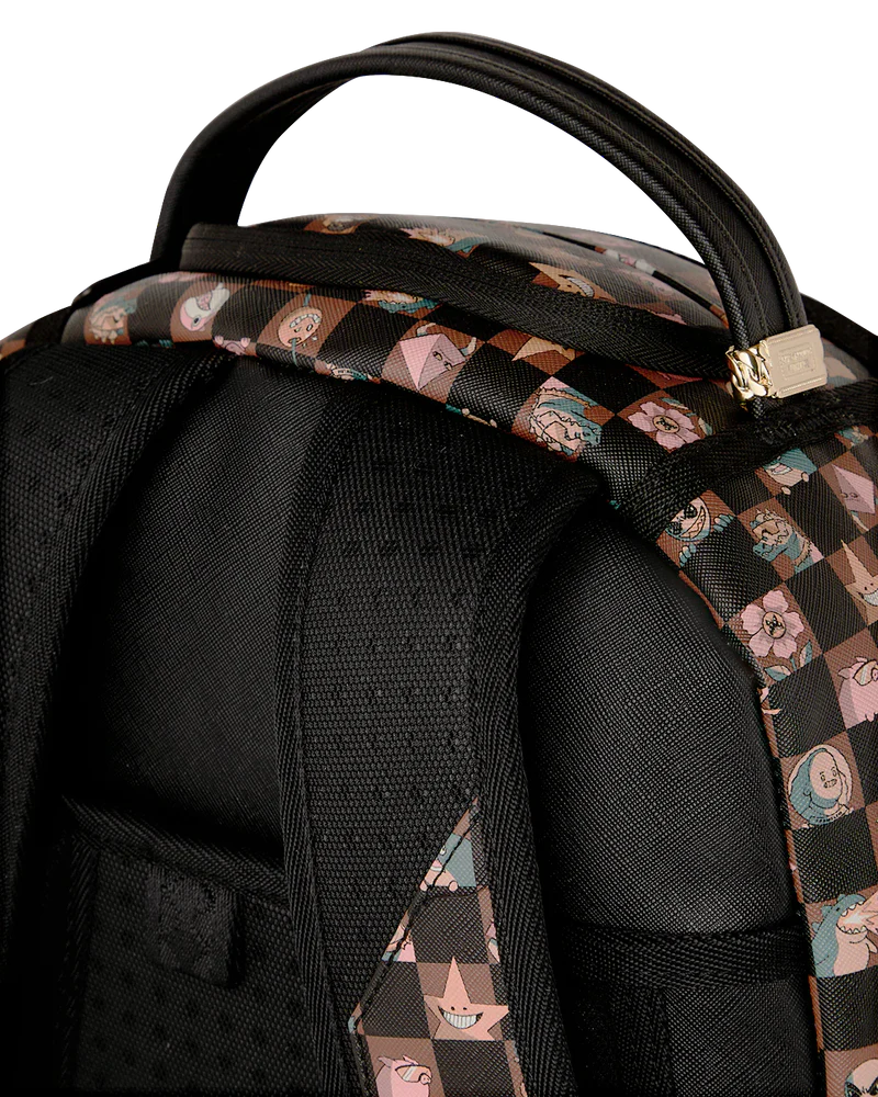 Close Up Strap View of the Sprayground Peeking Characters Remix Backpack