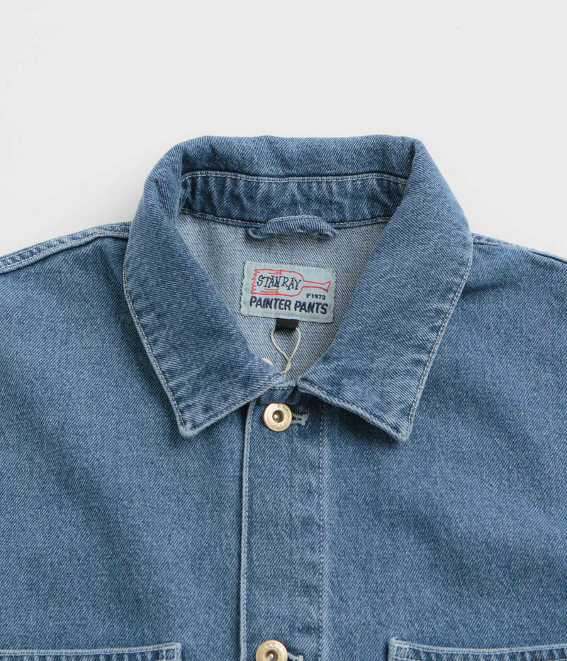 Stan Ray Coverall Jacket in Heavy Stone Wash Denim