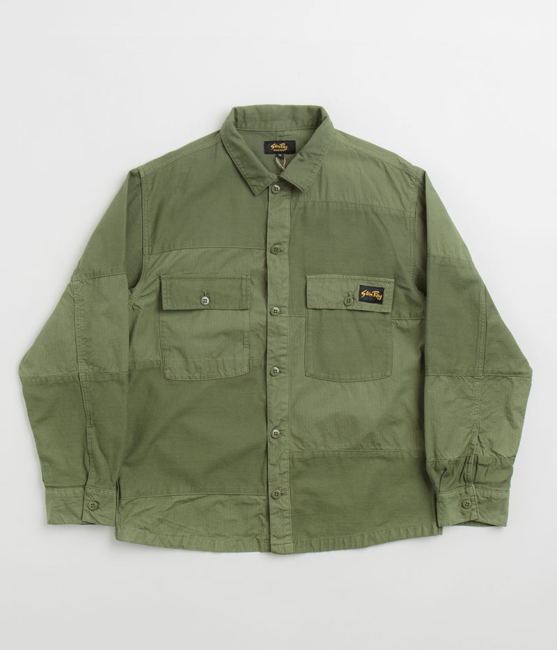 Stan Ray CPO Shirt in Olive Sateen and Ripstop