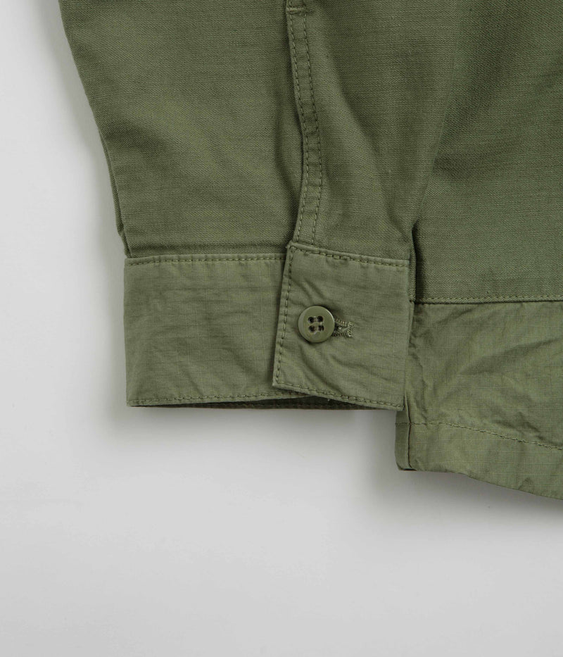 Stan Ray CPO Shirt in Olive Sateen and Ripstop
