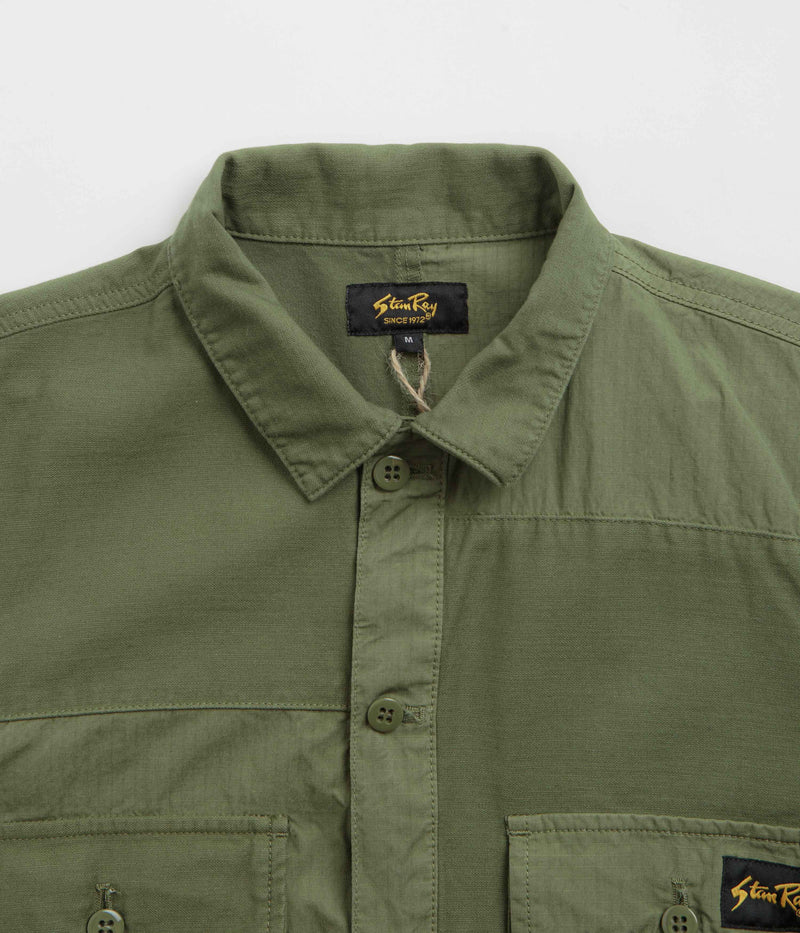 Stan Ray CPO Shirt in Olive Sateen and Ripstop