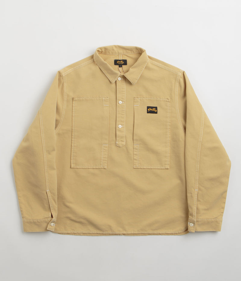 Stan Ray Painters Pop Over Shirt in Khaki Bedford Cord