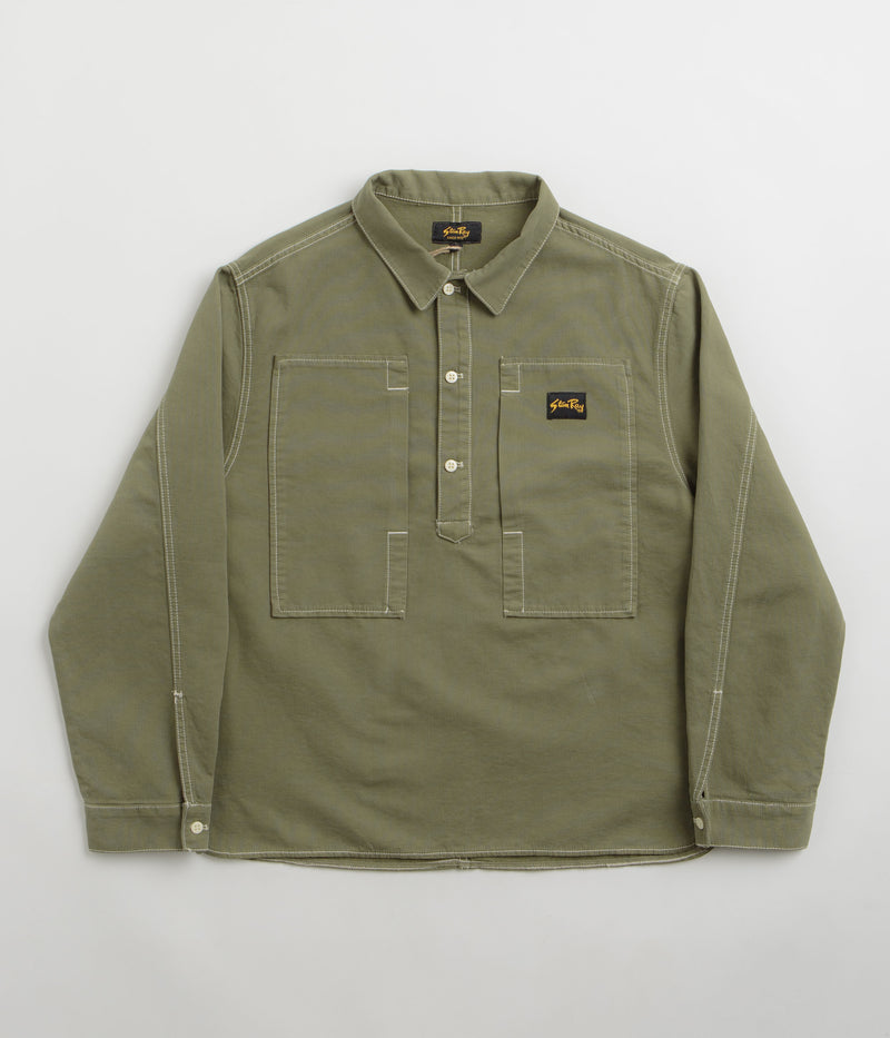 Stan Ray Painters Pop Over Shirt in Olive Bedford Cord