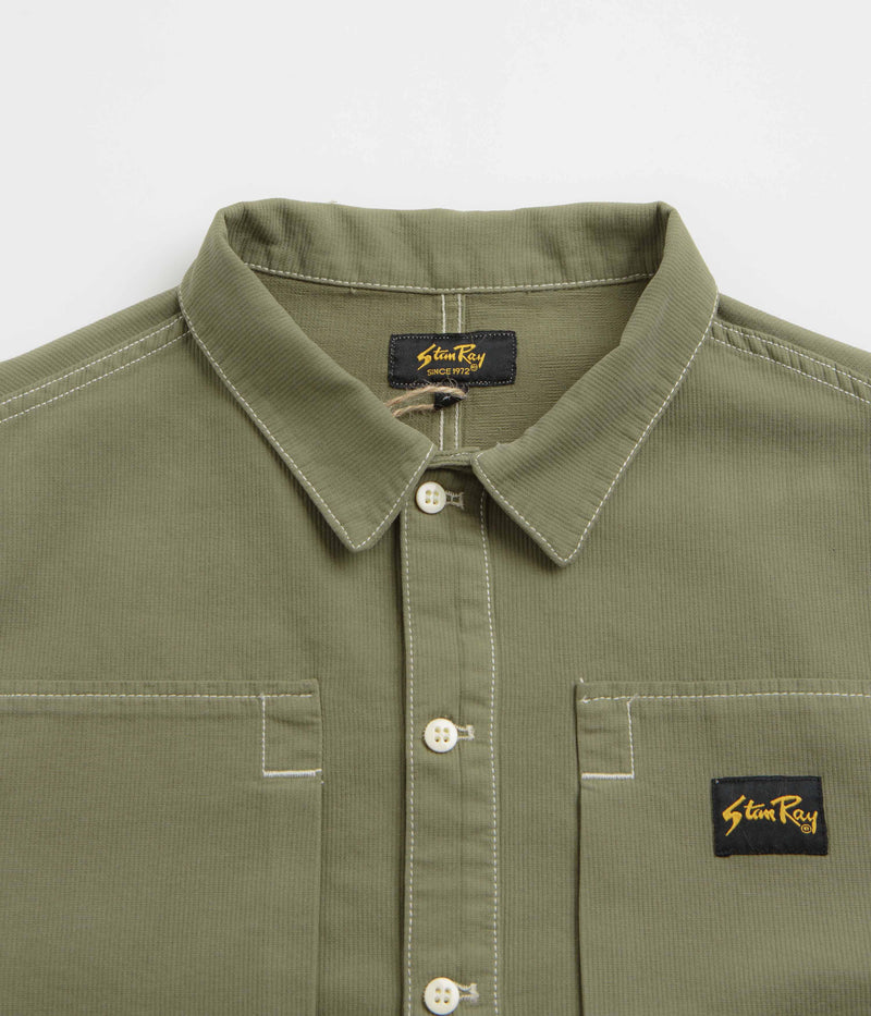 Stan Ray Painters Pop Over Shirt in Olive Bedford Cord